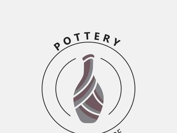 Pottery logo design handmade, creative traditional mug craft sign concept inspiration nature workshop preview picture