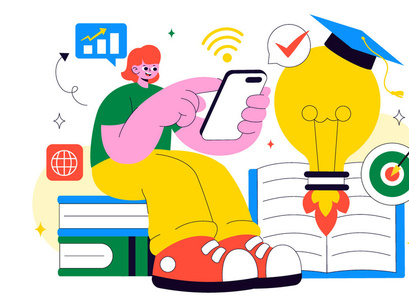 10 EdTech Startup Illustration