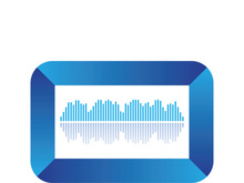 Sound waves vector illustration design template