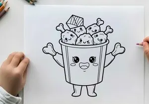Cute popcorn bucket mascot happy vector illustration