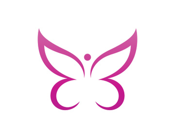 Beauty Butterfly Logo vector template preview picture