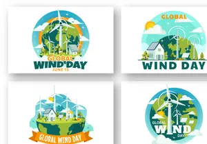 12 Global Wind Day Illustration