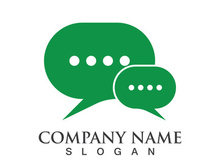 Speech bubble icon logo template vector illustration