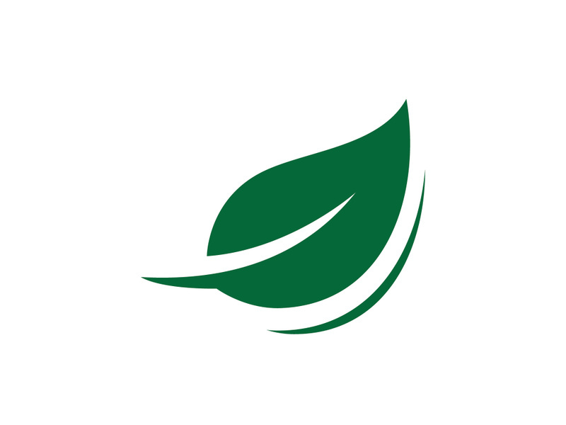 green leaf logo ecology nature vector icon