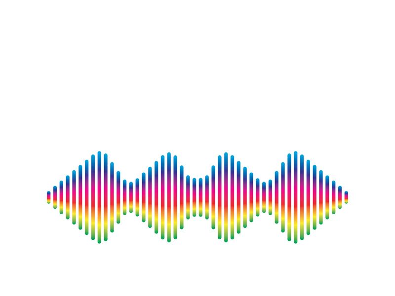Sound waves vector illustration design template