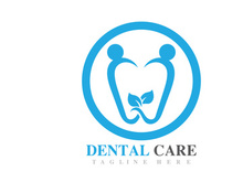 Dental care logo vector icon design