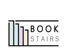 book stairs logo, or library for bookstores, book companies, publishers, encyclopedias, libraries, education, digital books, vectors