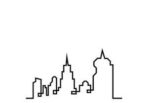 Modern City skyline illustration in flat design