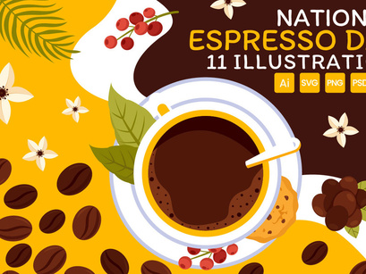 11 National Espresso Day Illustration