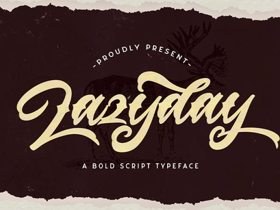 Lazyday - Bold Script Font