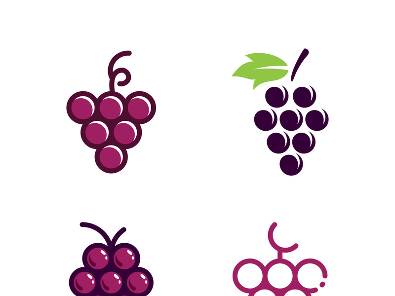 Grape logo images illustration design