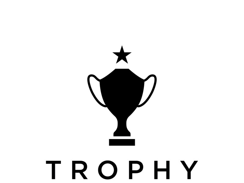 Creative and unique trophy logo design.