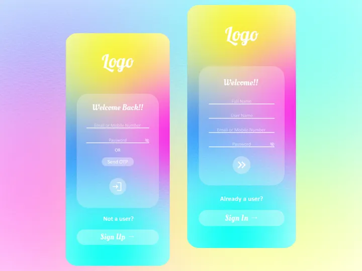 Login/Signup Pages