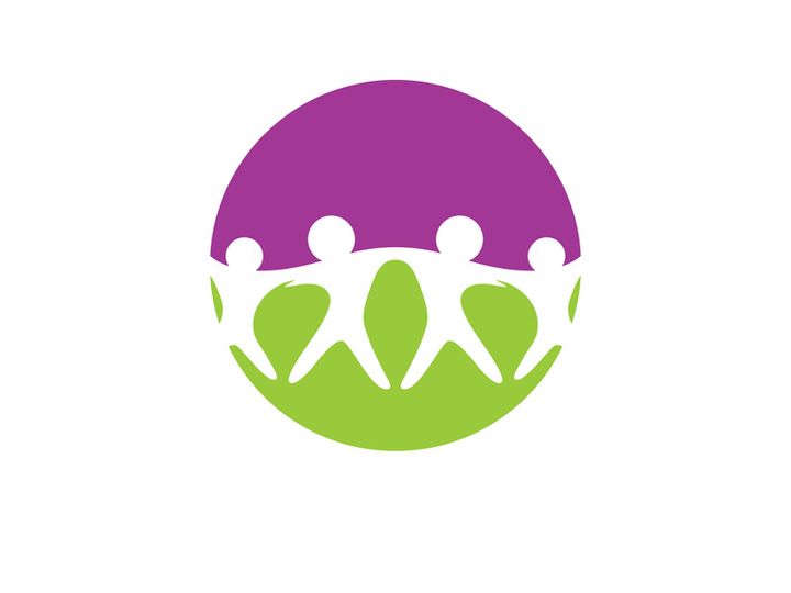 community logo design colorful with  logo vector icon