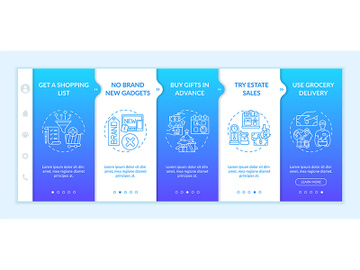 Smart shopping advices onboarding vector template preview picture