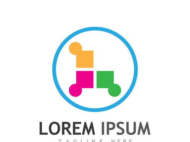 People social community logo design with creative idea
