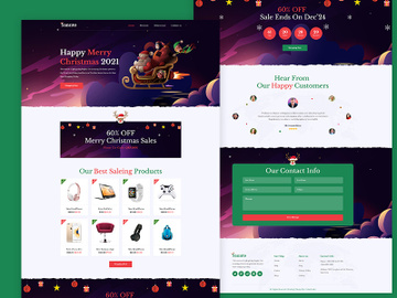 Christmas Landing Page Template preview picture