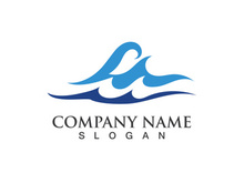 Wave water beach logo