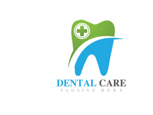 Dental care logo vector icon design