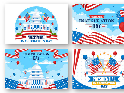 12 Presidential Inauguration Day Illustration