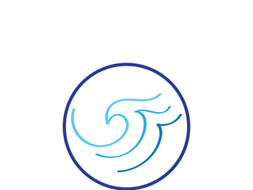 Ocean water wave wave logo design. preview picture