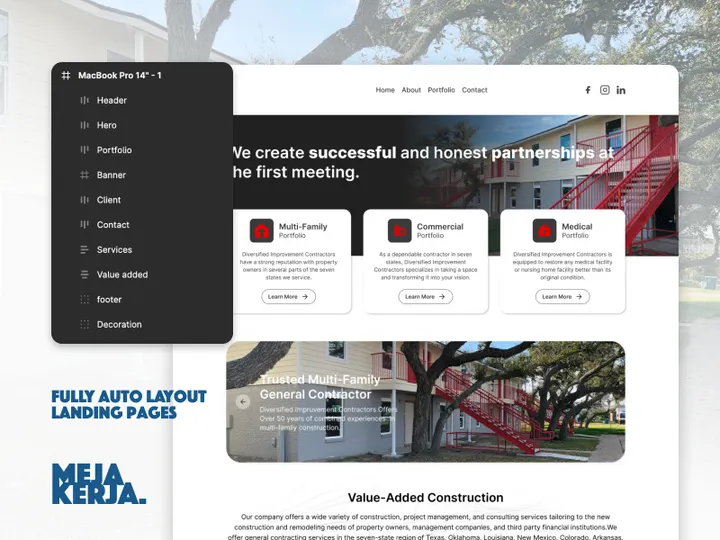 Construction Landing Page Website