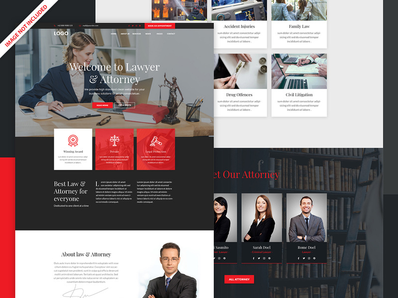Law attorney website template