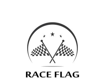 Creative and modern racing flag logo design. preview picture