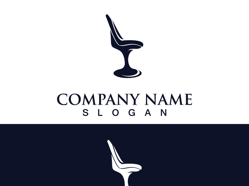 Chair furniture logo image creative design modern vector template