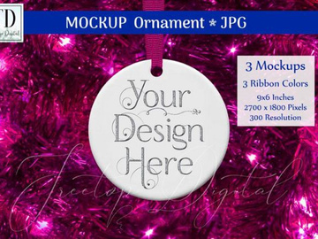 Christmas Ornament Mockup preview picture