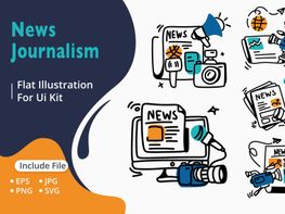 News & Journalism Modern Illustration Bundle preview picture
