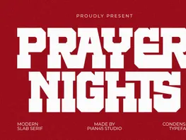 Prayer Nights - Modern Slab Serif Font preview picture