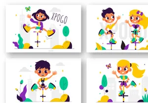 9 Sport Pogo Stick Illustration