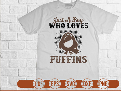 Just A boy Who Loves Puffins