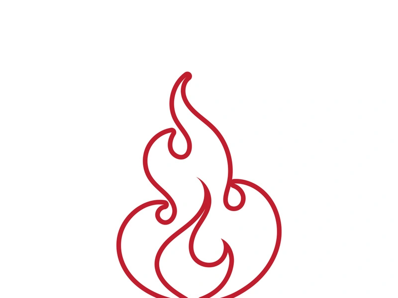Fire flame logo vector illustration desig