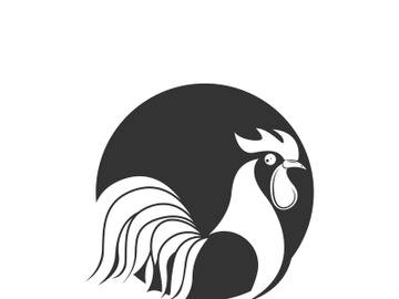 Rooster logo icon vector and symbol template design illustration preview picture