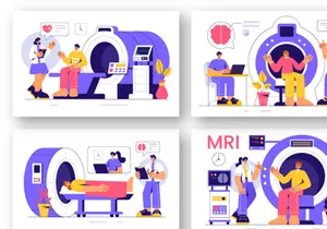 9 MRI or Magnetic Resonance Imaging Illustration