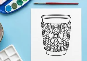 Manopla tejida a mano con estampado de copo de nieve para envoltorios navideños festivos y decoración