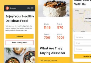 Comer - Food Delivery Mobile Responsive UI Kit