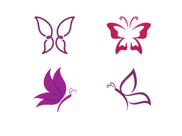 Beauty Butterfly Logo vector template preview picture
