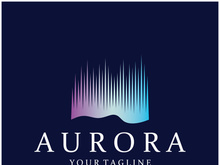 aurora logo design icon illustration vector template