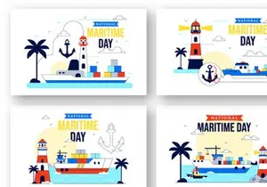 10 National Maritime Day Illustration