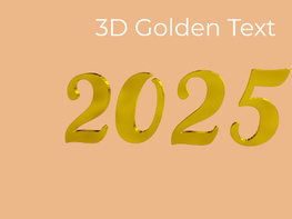 2025 3D-styled golden glossy text-effect preview picture