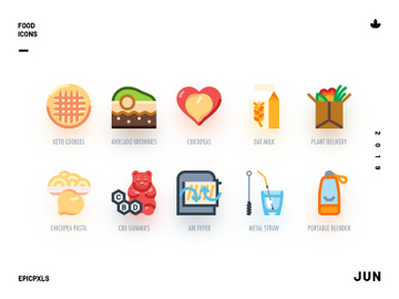 Organic Groceries Icon Set preview picture