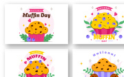 10 National Muffin Day Illustration