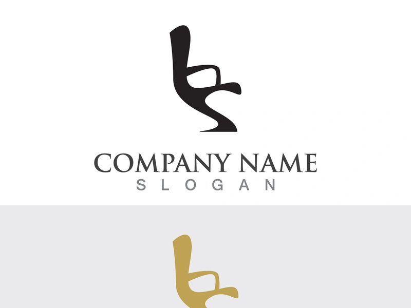 Chair furniture logo image creative design modern vector template