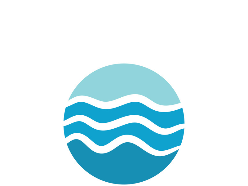 Water wave icon vector illustration design logo