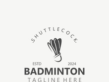 Badminton Shuttlecock logo icon design for Sport Badminton Championship club competition