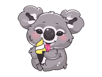 Cute koala kawaii cartoon vector character preview picture