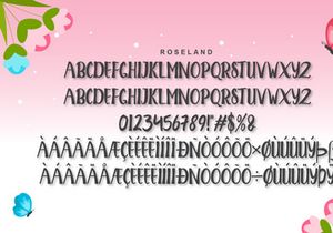 Roseland hand writen font